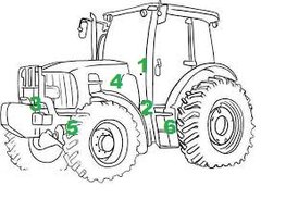 Tractor VIN and ID number locations